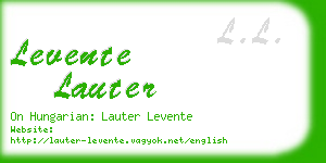 levente lauter business card